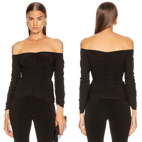 Norma Kamali Tops - NWT NORMA KAMALI Off Shoulder Slinky Top Size Small